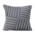 thumbnail image 2 of Decorative Throw Pillow Cover with Geometric Patchwork Pattern, 18x18 Inch Zippered Linen Blend Cushion Case for Sofa Bed, 2 of 3