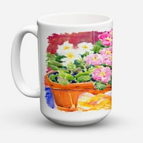 Carolines Treasures 6061CM15 Flower - Primroses Coffee Mug 15 oz 15 ounce multicolor