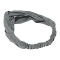 thumbnail image 5 of Unique Bargains 1 Pc Simple Solid Elastic Cross Headwrap for Women Gray, 5 of 6