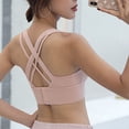 thumbnail image 3 of Sujetador deportivo con tiras para mujer, sujetador de yoga sexy con espalda cruzada y soporte medio, 3 of 5
