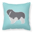 thumbnail image 3 of Carolines Treasures BB3832PW1818 Polish Lowland Sheepdog Dog Checkerboard Green Fabric Decorative Pillow, 3 of 3