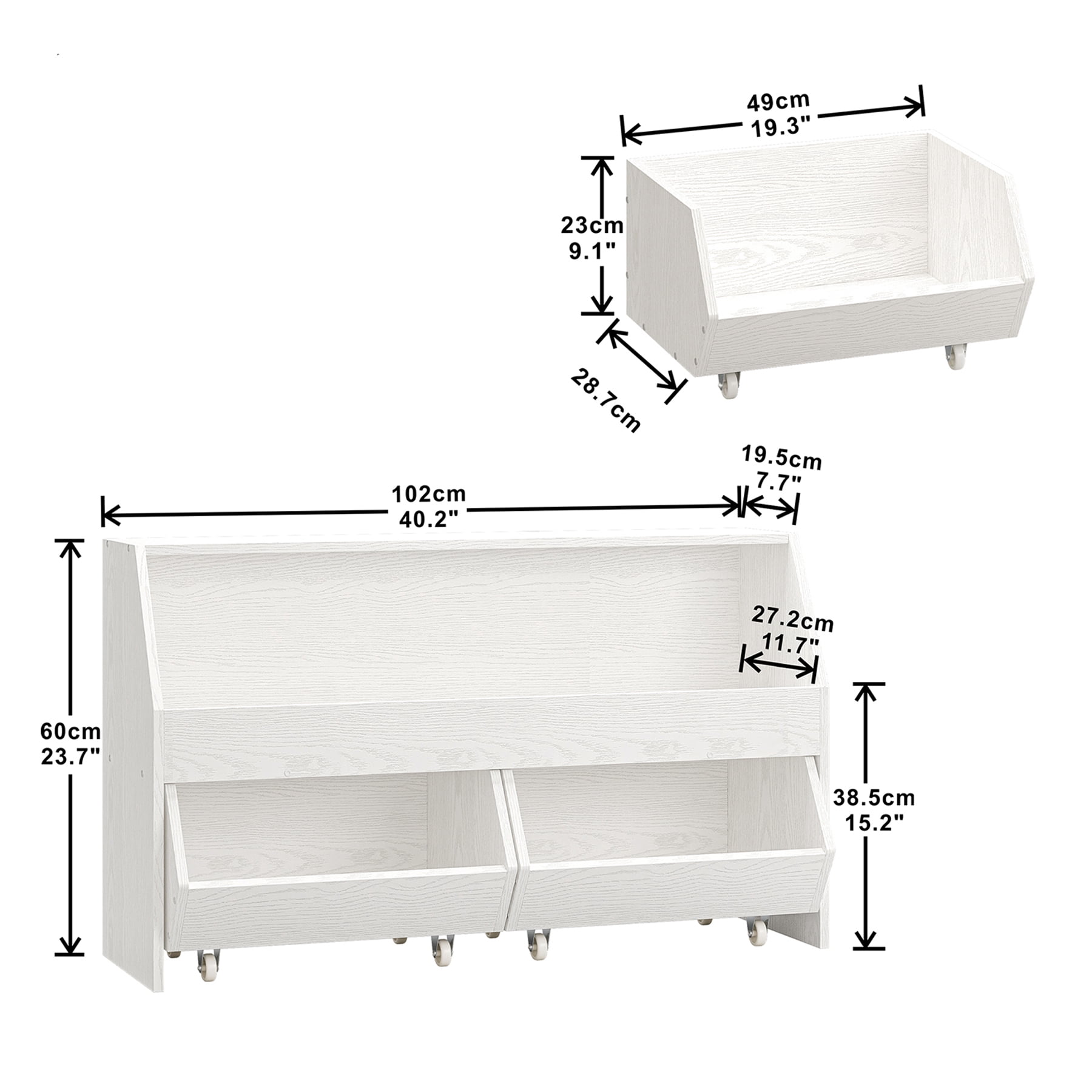 New Kids Toy Storage Organizer, Muti-Functional Bookcase and Storage Bin with Moveable Drawers, Children Toddler Storage Carbinet for Playroom, Bedroom, Nursery