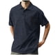 thumbnail image 2 of pstuiky camisetas de hombre, Camisa de hombre de poliéster sólido, cómoda, informal, de manga corta y cuello alto. ropa de hombre m, 2 of 6