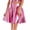 Pink, variant on Women's Sexy Pleated Mini Skirt, High Waist Bodycon Short Skirt, Party Club Skirt for Stage Performance, Night Out and Dance,Black,L