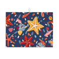 thumbnail image 1 of Microfiber Drying Mat, Colorful Starfish Blue Prints Dish Drying Mat for Kitchen Counter, 18 x 24 inches, 1 of 9