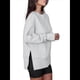 thumbnail image 3 of Sudaderas Oversize para Mujer, Cuello Redondo, Larga, Informales, Holgadas, con Aberturas, para Otoño Gris L, 3 of 9