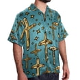 thumbnail image 2 of Easter Cross Men's Short Sleeve Poplin Shirt, Casual Printed Beach Button Down Summer Unisex Shirts, 2 of 6