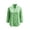 Green, variant on Women's Long Sleeve Button Down Shirt Mandarin Collar V Neck Gingham Plaid Relaxed Fit Blouses Business Casual Workwear Vacation Tops 2026