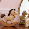 thumbnail image 4 of Rocking Horse Decor,2.56In Nordic Style Wooden Rocking Horse Table Decor Small Size Cute Shape Interactive Rocking,Minimalist Home Decor for Tabletop Bookshelf Holiday Scene Photography Props, 4 of 6