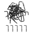 thumbnail image 1 of Unique Bargains 40 Pack L Shape Hooks, 1 Inch Right Angle Screw Hooks for Hanging, Black, 1 of 7