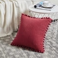 thumbnail image 2 of Fundas de almohada decorativas Fancy Homi, color burdeos, 40 x 40 cm, paquete de 2, 2 of 6