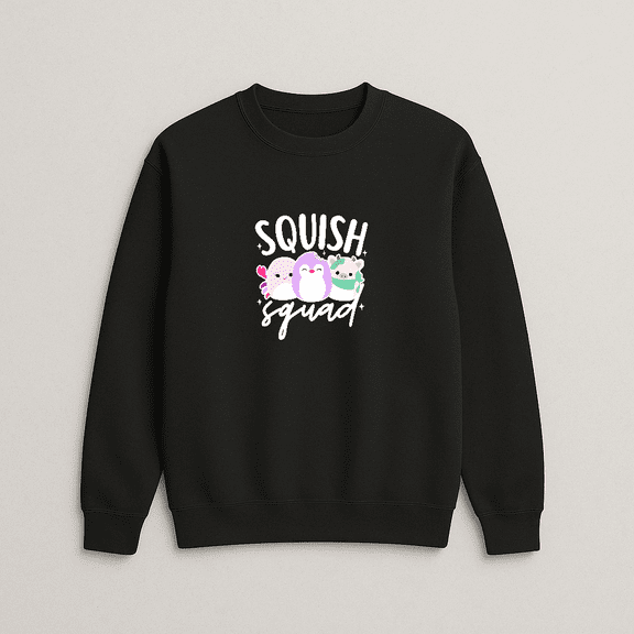 Squish Squad Cute Plush Mallow Themed Funny Gift Kids Women Graphic Sweatshirt