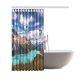 thumbnail image 2 of Cortina de Ducha ABPHQTO Lago Glacial Cerulean Paisaje de Montaña 160x180 cm, 2 of 3