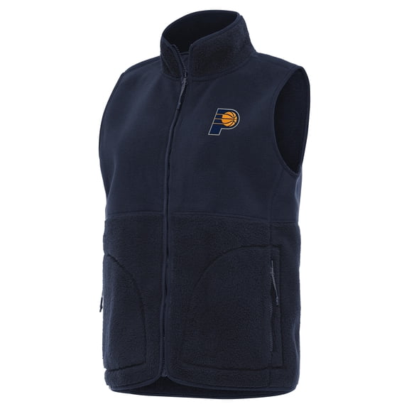 Women's Antigua  Navy Indiana Pacers Nostalgic Full-Zip Vest