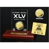 The Highland Mint Super Bowl XLV Champions 24KT Gold Etched Acrylic Coin