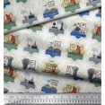 thumbnail image 2 of Soimoi Moss Georgette Fabric Frame,Jug & Flower Pot Patchwork Printed Fabric 1 Yard 42 Inch Wide, 2 of 3