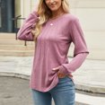 thumbnail image 5 of Towmus Womens Sweaters Dressy Pleated Womens Tunic Tops Casual Blouses Fashion Long Sleeve Shirts for Women, 5 of 6