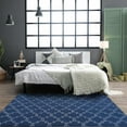 thumbnail image 2 of Junovo 4'x6'Modern Geometric Area Rug for Bedroom and Living Room, Fluffy Indoor Carpet for Family Room Decor,Navy Blue, 2 of 8
