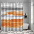 thumbnail image 6 of Bathroom Shower Curtain Modern Abstract Canvas Art Waterproof Shower Curtains with Hooks, Orange Gray Striped Bath Curtains Bathtub Curtain Home Decor 72x72in, 6 of 9