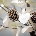thumbnail image 2 of Sullivans Artificial White Eucalyptus Cone Mini Accent Wreath White 12"H, 2 of 4