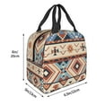 thumbnail image 5 of ZNDUO Reusable Lunch Bag, Insulated Lunch Bag for Women Men - Vintage Aztec Boho Tribe Style Tote Lunch Bag, Picnic School Work Office, 5 of 9
