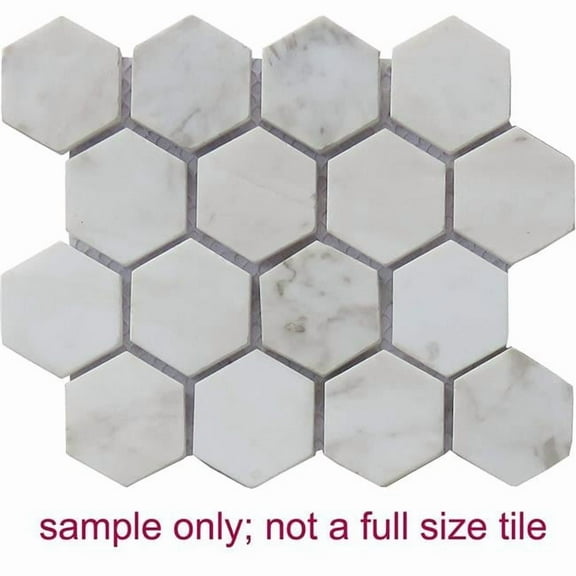 1.25 x 1.25 in. Travertine Stone Hexagon Mosaic