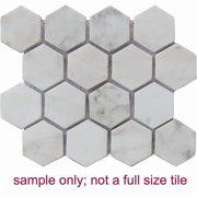 1.25 x 1.25 in. Travertine Stone Hexagon Mosaic