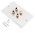 thumbnail image 2 of 4 Posts Speaker Wall Plate Home Theater Wall Plate Audio Panel, 2 of 5