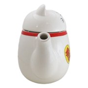 Japanese Maneki Neko Lucky Beckoning Cat Ceramic Tea Pot With Metal Strainer