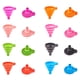 thumbnail image 1 of Embudo plegable de silicona de 8 colores, flexible, portátil, de 8 piezas, para cocina, para cuentas, botellas de agua, transferencia de líquidos, boca estrecha y ancha., 1 of 7