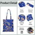 thumbnail image 5 of French Country Vintage Reusable Tote Bag - Foldable Shopping Bag with Boho Chic Design, 5 of 6