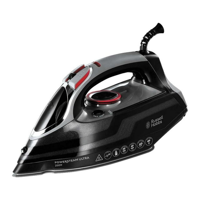 Plancha Russell Hobbs Negro Gris Suela De Cerámica 3100W Vapor-Seco 3100W