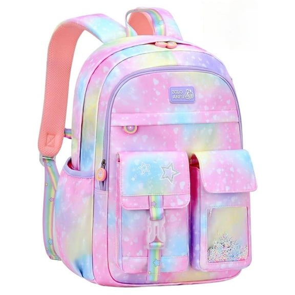 Tyethy School Backpacks for Girls, Lightweight School Bags Kids Backpacks Cute Bookbag, Pink