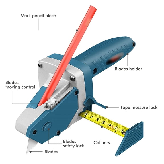 Mini Woodworking Gypsum Board Cutting Tool Manual Cutting Scriber Drywall Cutting Woodworking Tools with Tape Measure Blade