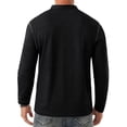 thumbnail image 6 of GIRUNS Men's Henley Shirts Long Sleeve Button T-Shirt Casual Stylish Cotton Pullover Shirt with Pocket Black S, 6 of 7