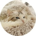 thumbnail image 5 of Donut Pet Beds for Small Cats and Dogs, Hooded Dog Bed for Crate, Round Cat Bed for Indoor Cats, Warm Comfortable, Removable Washable,Anti-Slip Fluffy Kennel Dog Bed for Sleep and Play, 5 of 6