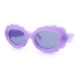thumbnail image 5 of Womens Fluffy Cloud Shape Oval Plastic Sunglasses Purple - Black, 5 of 8