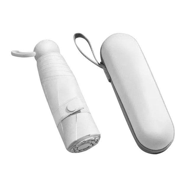 Protección UV Sol Lluvia Paraguas plegable Cápsula Sombrilla para mujer (Marfil) Sywqhk Alta Calidad