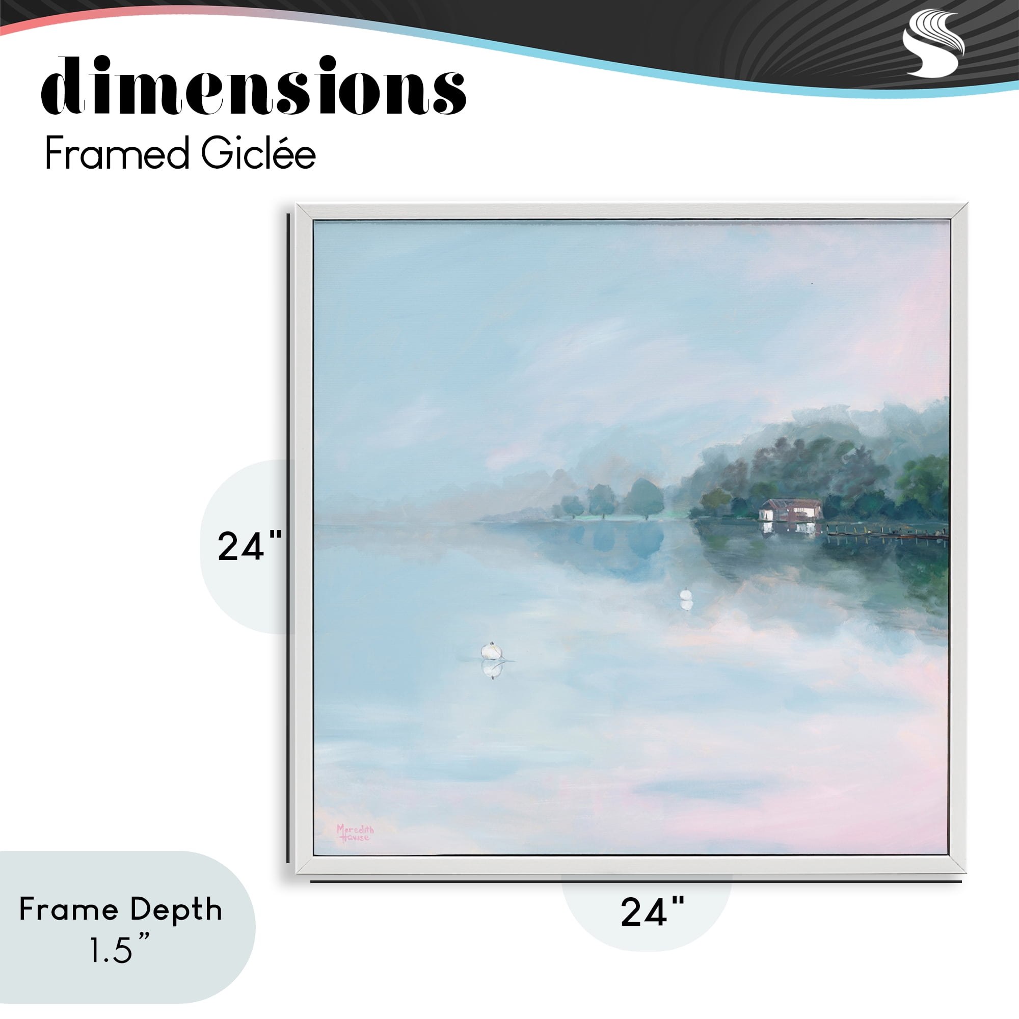 Stupell Industries Morning at Lake Windermere White Framed Giclee Art, design by Meredith Howse