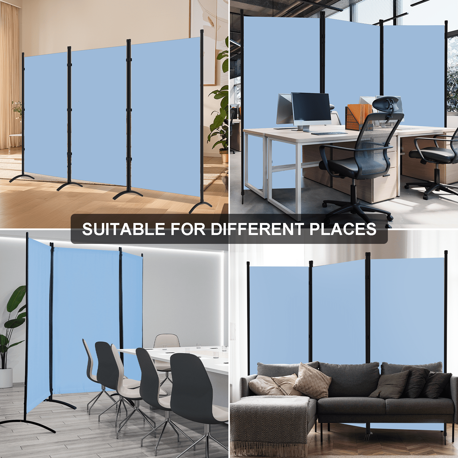 Gaildon 71’’L*99’’W 3-Pane Portable Folding Privacy Room divider