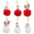 thumbnail image 1 of Miangastore Christmas Style Assorted Color Plush Cloth Metal 6Pcs 12.5x4.7in, 1 of 9
