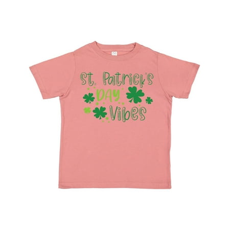 

Inktastic St. Patrick s Day Vibes with Clovers Gift Toddler Boy or Toddler Girl T-Shirt