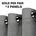 thumbnail image 2 of H.VERSAILTEX Elegant Natural Linen Sheer Curtain Panels, Energy Saving Privacy Protection Nickel Grommet Window Panels / Drapes for Bedroom / Living Room, 2 Panels, 52x108-Inch, Charcoal Grey, 2 of 6