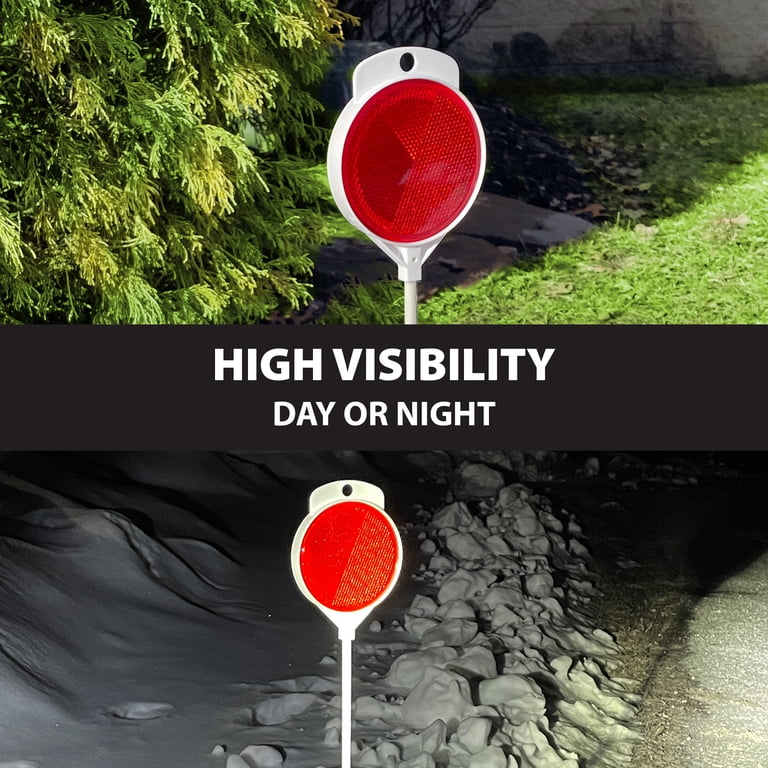 Loud & Clear Reflective Driveway Markers, Red, 2 Pack photo 4