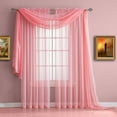 thumbnail image 2 of Lotta Bakery Llc Pink Solid Print Rod Pocket Sheer Window Curtain, 54 x 84 in (2 Panels), 2 of 2