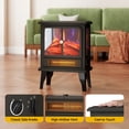 thumbnail image 6 of Flamemore Fireplace Heater with 3D Flame Effect, Indoor Free-Standing 19" Electric Fireplace Infrared Stove, 750W/1500W, 6 of 8