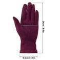 thumbnail image 6 of BadPiggies Womens Winter Warm Gloves Sensitive Touchscreen Texting Fingers Fleece Lined Windproof Suede Gloves Christmas Gift - Red, 6 of 9