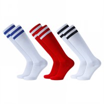 TELOLY 3Pairs Soccer Socks,All-Season Wear Baseball Socks,Anti-Slip and Friction Knee High Socks,Combination2,L