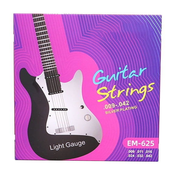 New Addario Acoustic Guitar & Electric Guitar Strings 6-Pack, Bright Tone Nickel-Plated Steel Wound Strings, Precision-Manufactured For Consistent Feel And Durability, Size 09-42
