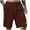 Wine, variant on YUSIM Mens Waffle Knit Shorts Casual- Soft Summer Elastic Waist Baggy Drawstring Shorts with Pockets Black Size S-3XL